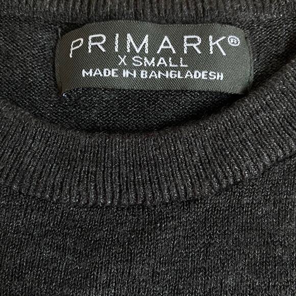 Primark Mens Dark Gray Crew Neck Sweater XS X-Small - Picture 6 of 6